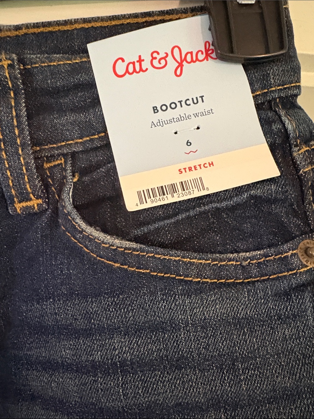 Cat & Jack Dark Blue Flare Jeans - Picture 2 of 3